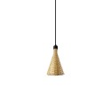 Suspension simple ROMME métal E27 LED couleur bois