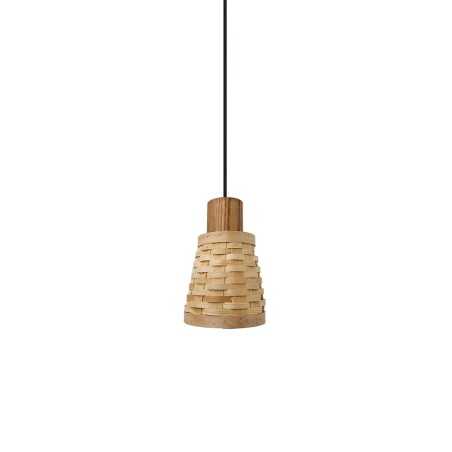 Suspension simple OUSSY en bois E27 LED couleur bois