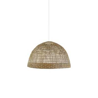 BONIN suspension simple chanvre E27 LED couleur bois