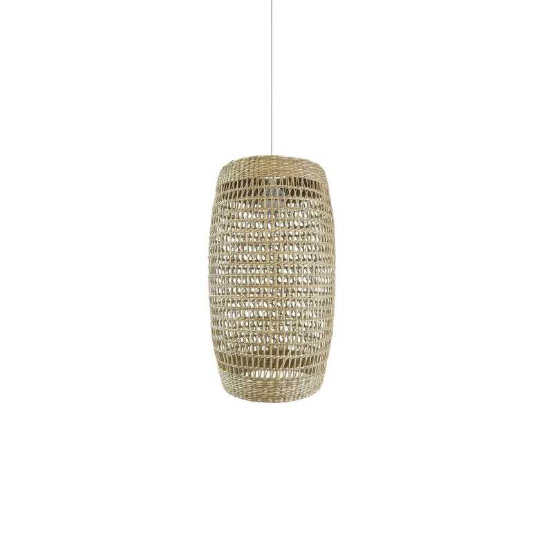 HUARD suspension simple chanvre E27 LED couleur bois
