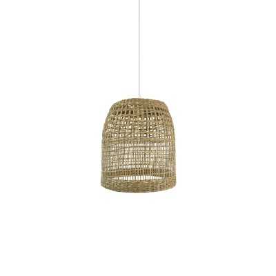 PAYZAT suspension simple chanvre E27 LED couleur bois