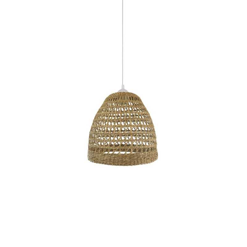GOULIER suspension simple chanvre E27 LED coloris bois