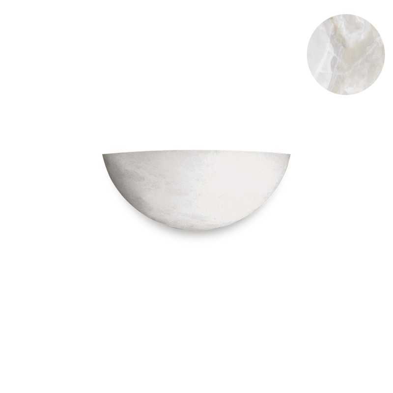 Applique murale BUZON albâtre R7S 118 mm bois