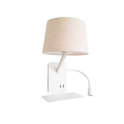 Applique avec lecteur LAVEL aluminium LED COB 6W 302Lm blanc