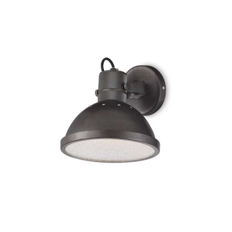 Applique murale en fer LAMESAN E27 LED couleur gris rustique
