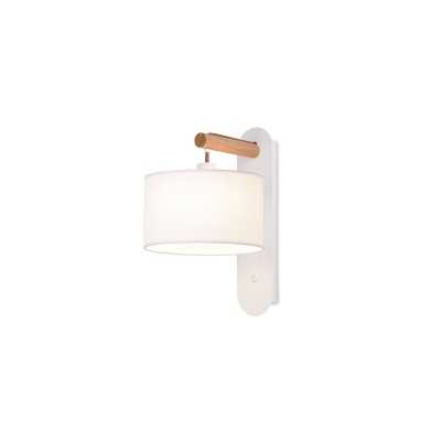 Applique murale en bois MOURIO E14 LED couleur blanc