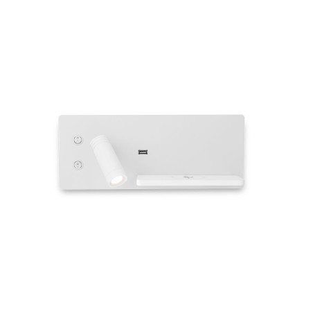 Applique murale MUANT aluminium COB LED 3W 102Lm, SMD LED 5W blanc