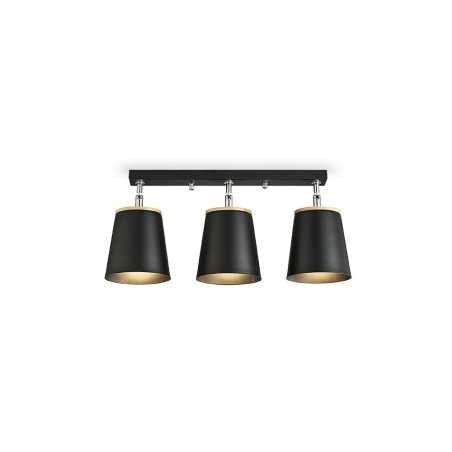 LANDRER spot de plafond LED E27 en bois noir