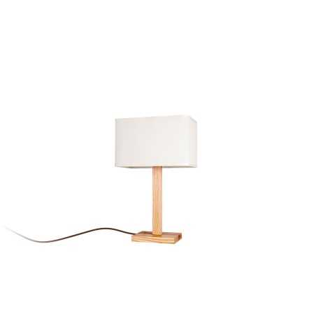 Lampe de table en bois DILAY E27 LED couleur bois