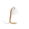 Lampe de table en bois ORIOU E27 LED couleur bois