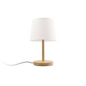 Lampe de table en bois MAZIN E27 LED couleur bois
