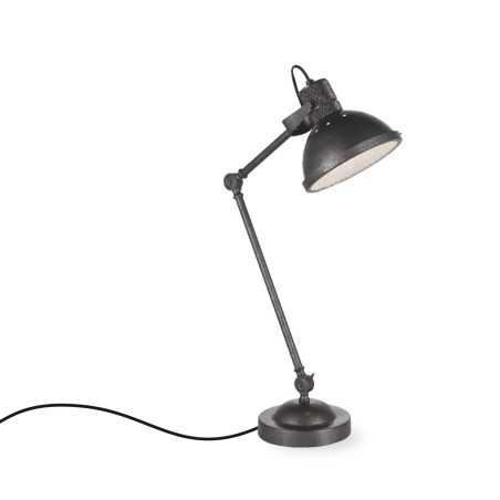 PEALAT lampe de table articulée LED E27 en fer de couleur gris rustique