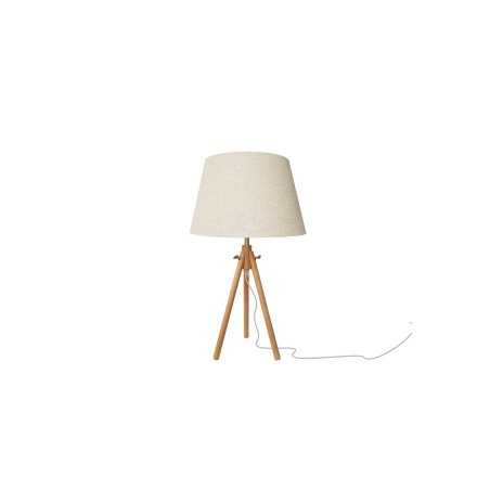 Lampe de table en bois BICON E27 LED couleur bois