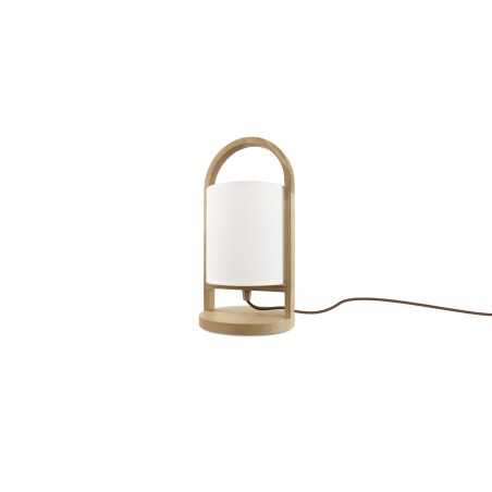 Lampe de table en bois ENVAL E27 LED couleur bois
