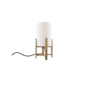 Lampe de table en bois DORNON E27 LED couleur blanc
