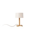 Lampe à poser en bois THIZY E27 LED couleur bois