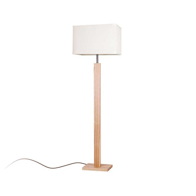 BOHAS lampadaire en bois E27 LED couleur bois