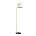 Lampadaire LED E27 YZEURE en métal coloris laiton brossé
