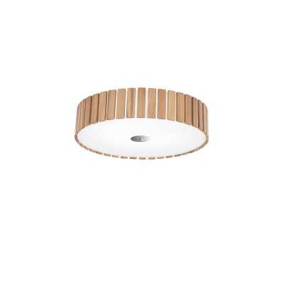 Plafonnier bois YVETOT E27 LED couleur bois
