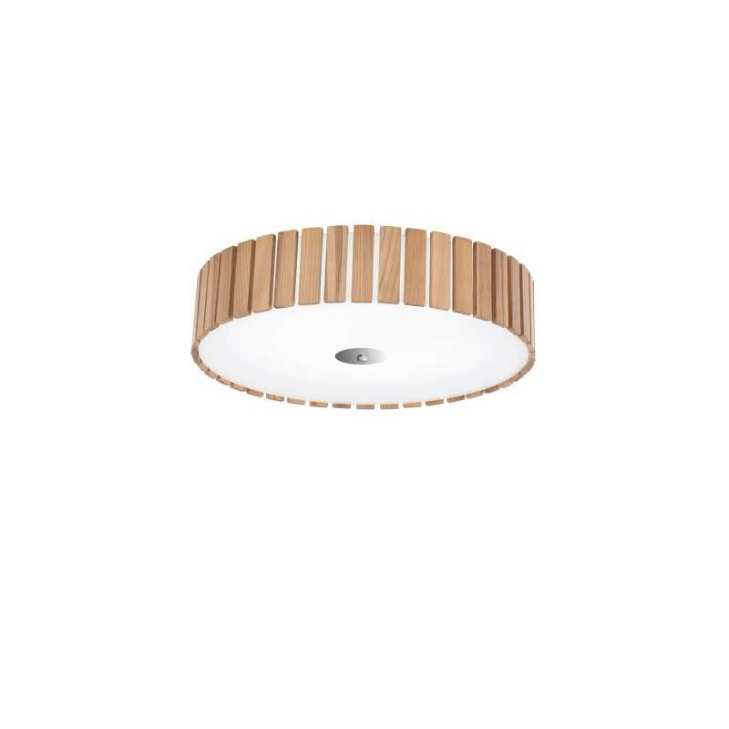Plafonnier bois YVETOT E27 LED couleur bois
