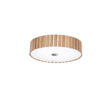 Plafonnier bois YVETOT E27 LED couleur bois
