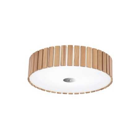 Plafonnier bois YVELIN E27 LED couleur bois