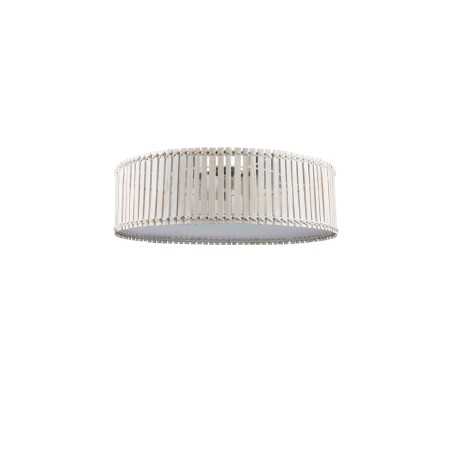 Plafonnier LED YRONDE bambou E27 blanc