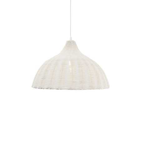 VIBUS suspension simple osier E27 LED colorée