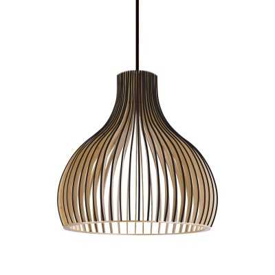 NUITS suspension LED E27 simple en bois