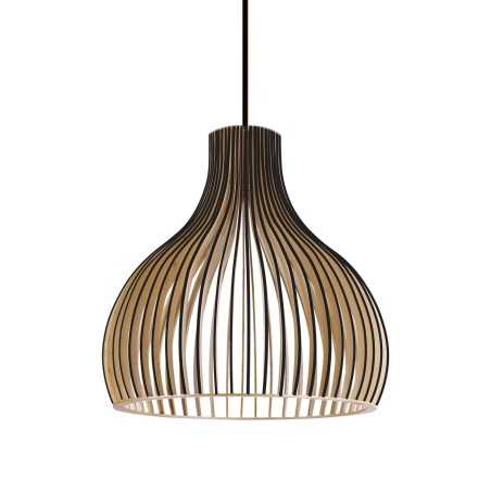 NUITS suspension LED E27 simple en bois
