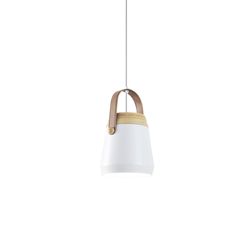 Suspension simple LED colorée E27 en aluminium ISLOU