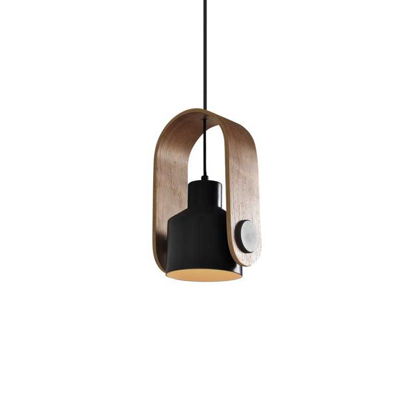 GLAND suspension simple en bois E27 LED couleurs