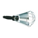 Lampe portable en caoutchouc avec câble et écran anti-éblouissement.