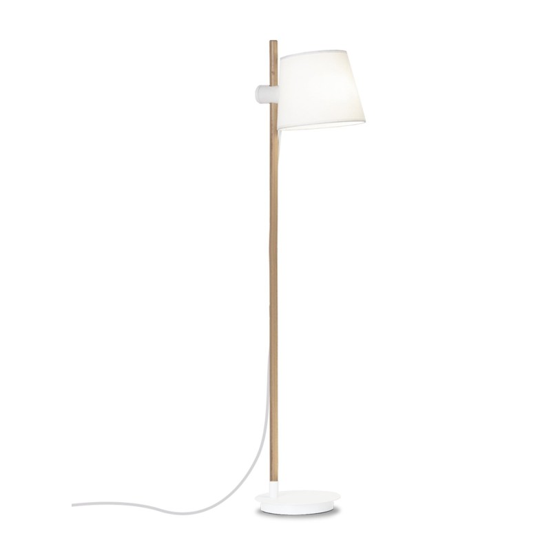 Lampadaire LED E27 en bois LANNIC