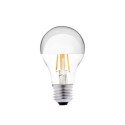 Ampoule LED vintage E27 8W 640lm ambre dôme argenté