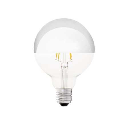 Ampoule LED vintage globe 95mm 6W 480Lm dôme argent