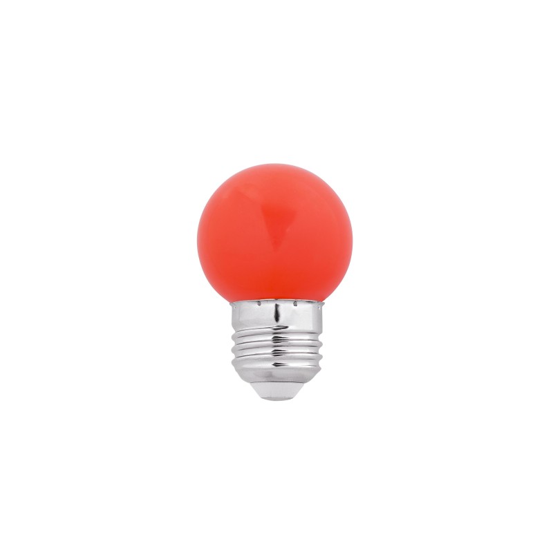 Ampoule LED sphérique rouge pour guirlande 1,5W E27