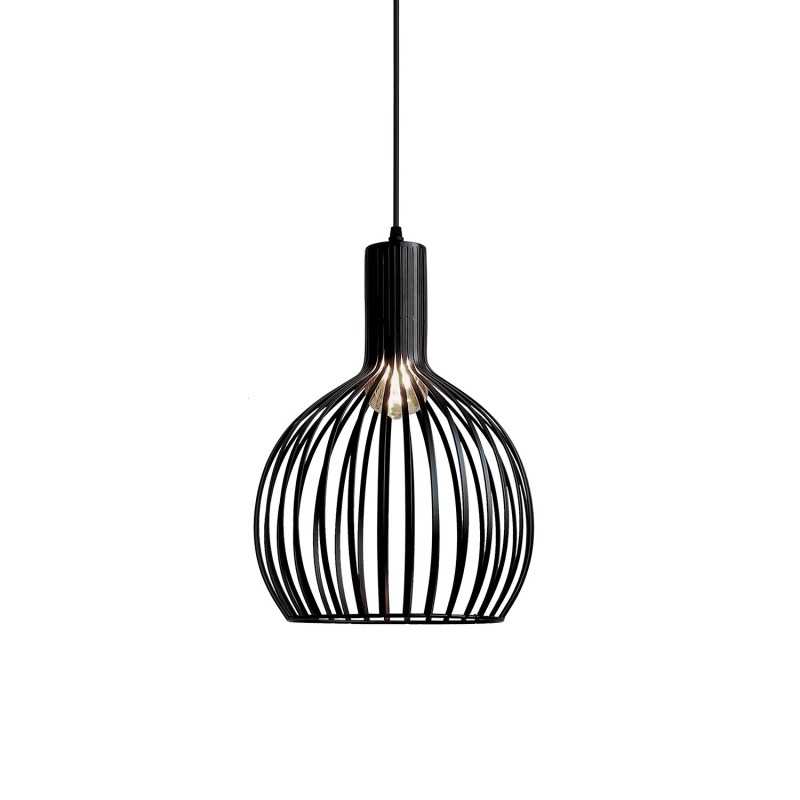 MANNE suspension simple fer E27 LED couleur noir
