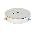 Support globes en verre chromé 85mm x 18mm avec vis