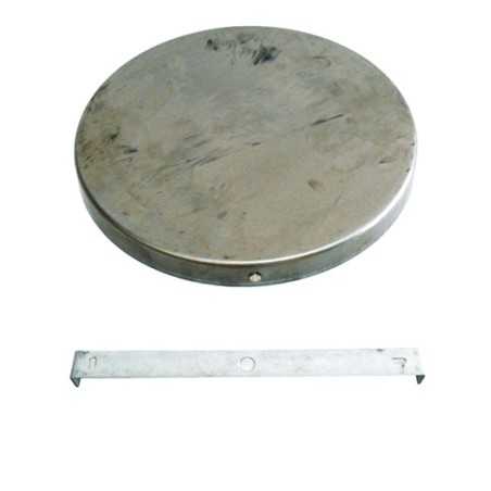 Support en métal en fer brut rond de 250 mm de diamètre