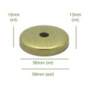 Porte-tulipes en laiton de 56mm diamètre x 13mm