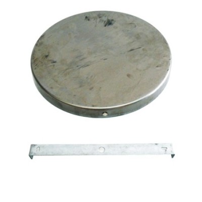 Support en métal en fer brut rond de 280 mm de diamètre.