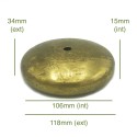 Porte-tulipes en laiton de 106mm diamètre x 15mm
