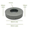 Support globes E27 en fer brut 85mm x 16mm avec vis