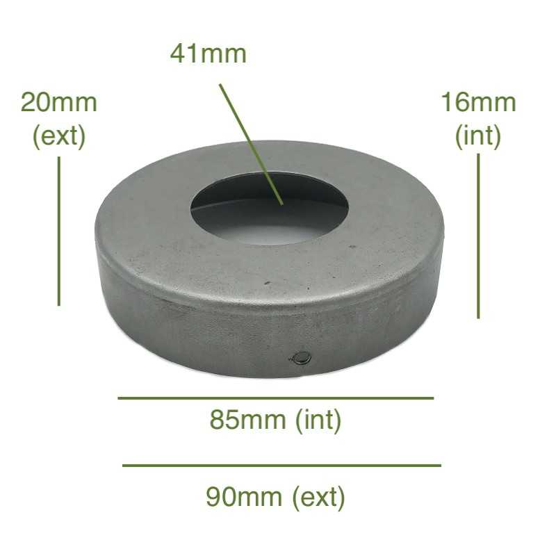 Support globes E27 en fer brut 85mm x 16mm avec vis