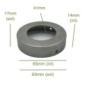Support globes E27 en fer brut 65mm x 14mm avec vis