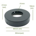 Support globes E27 noire 85mm x 18mm avec vis