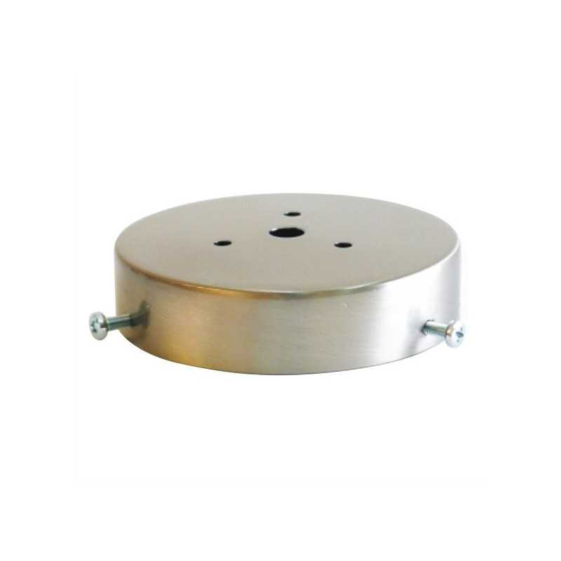 Support globes acier satiné 115mm x 18mm avec vis