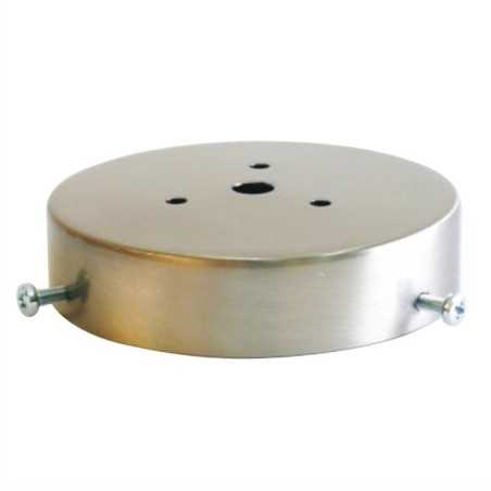 Support globes acier satiné 115mm x 18mm avec vis