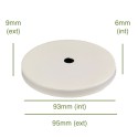 Porte-tulipes couleur blanc de 93mm diamètre x 6mm